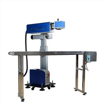 30 W-os repülő CO2 lézergravírozó gép fémhez és fához